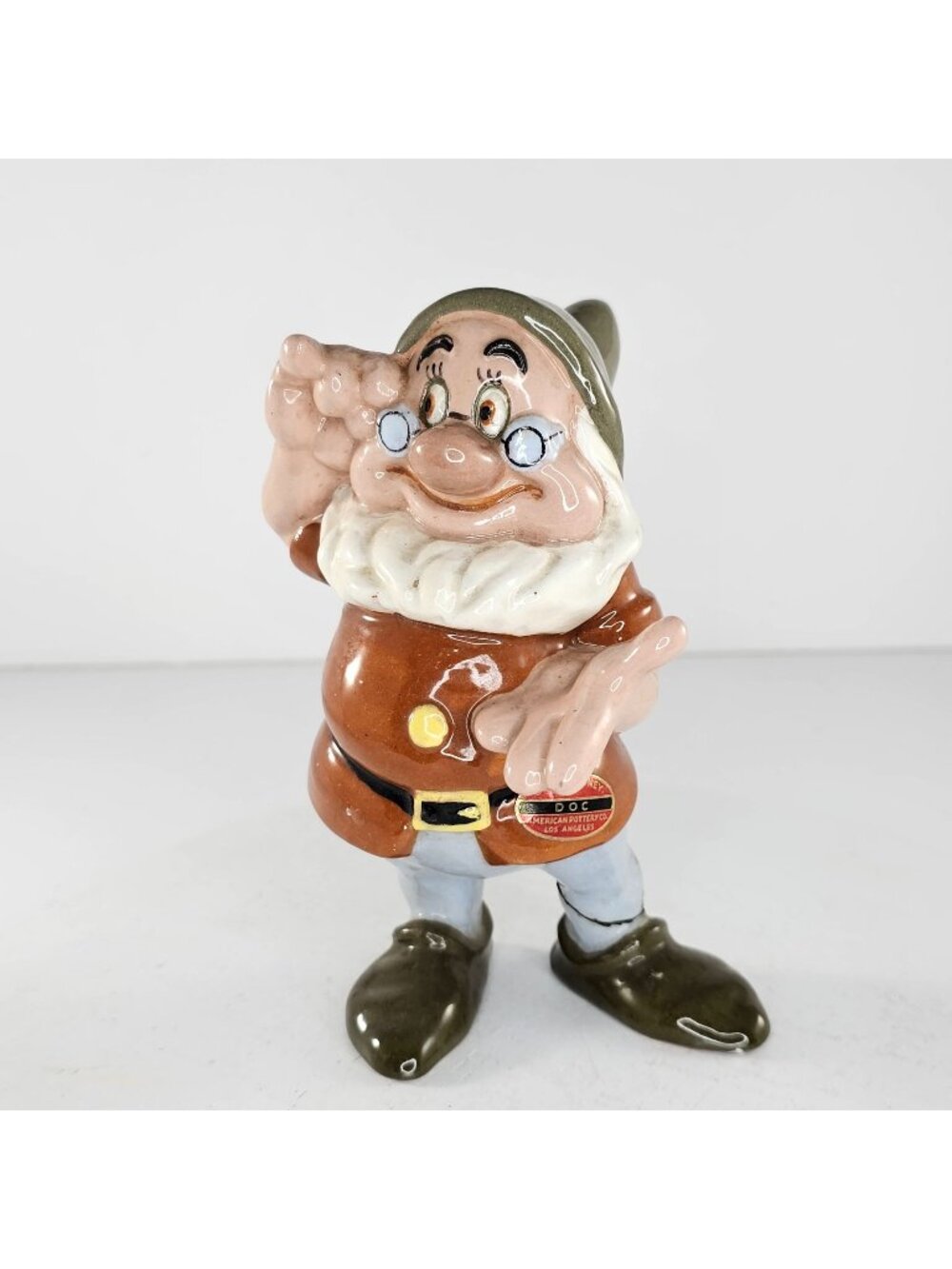 Evan K Shaw American Pottery Disney Doc Snow White Seven Dwarfs Figurine *FLAW*